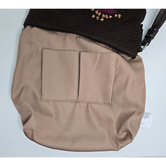 THE SAK SEQUOIA CROCHET HOBO COFFEE LEAF SHOULDER TOTE BAG PURSE MSRP $125 - Picture 10 of 11